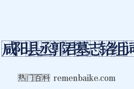 咸阳县丞郭君墓志铭组词是什么意思的图片